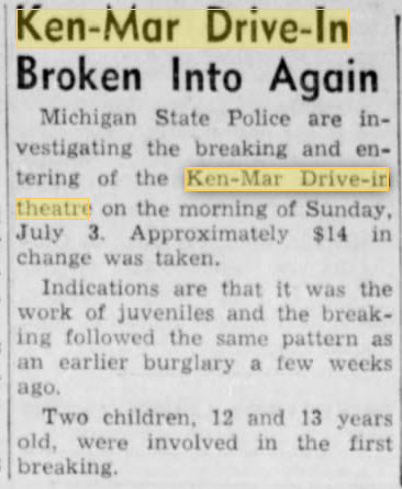 Ken-Mar Drive-In Theatre - 25 Aug 1955 Robbery (newer photo)